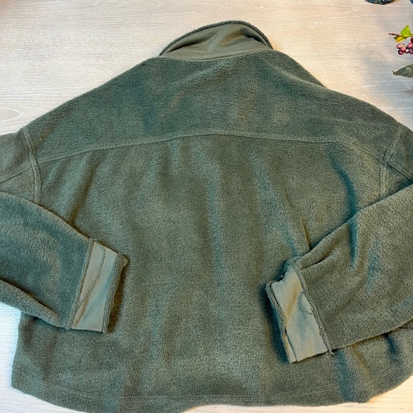 Altar'd State Olive Green Fleece Jacket - Picture 5 of 6